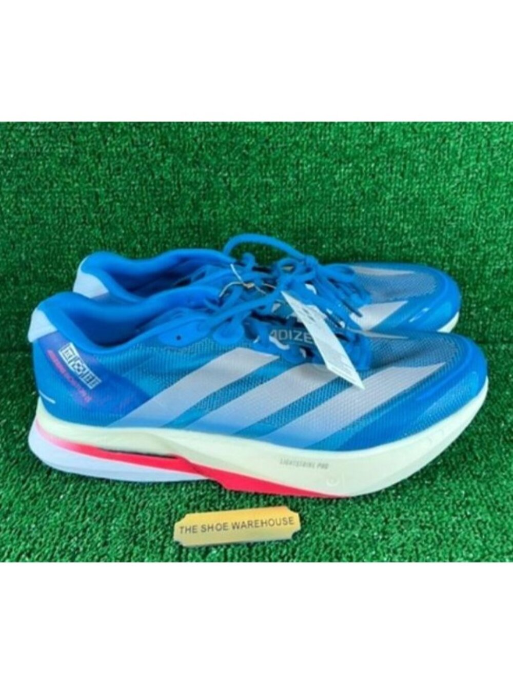 Men's Adidas Adizero Boston 13 Running Shoes Solar Blue JR4868 Size 12.5